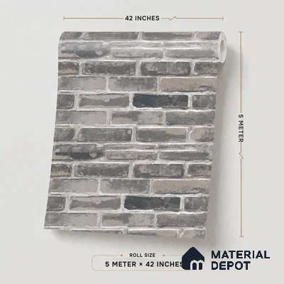 RD2660 | 10 Meter x 21 Inch PVC Brick Look Wallpaper - 57 Sq. Ft. | Minimum 15% wastage during installation