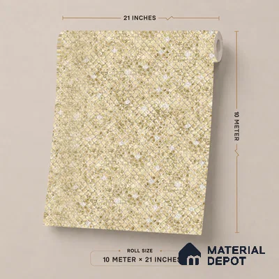 23808 | Warm Gold Diamond Crosshatch Texture Patterned Wallpaper - 10 Meter x 21 Inches, 57.41 Sq. Ft. (Min. 15% Wastage)