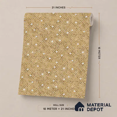 23810 | Mustard Gold Dot Sparkle Texture Patterned Wallpaper - 10 Meter x 21 Inches, 57.41 Sq. Ft. (Min. 15% Wastage)