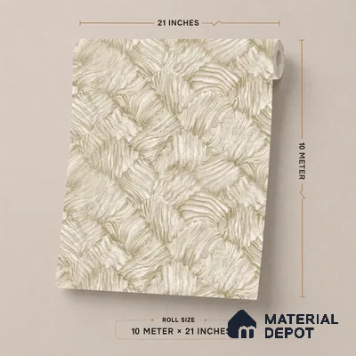 23832 | Beige Brushed Basket Weave Patterned Wallpaper - 10 Meter x 21 Inches, 57.41 Sq. Ft. (Min. 15% Wastage)