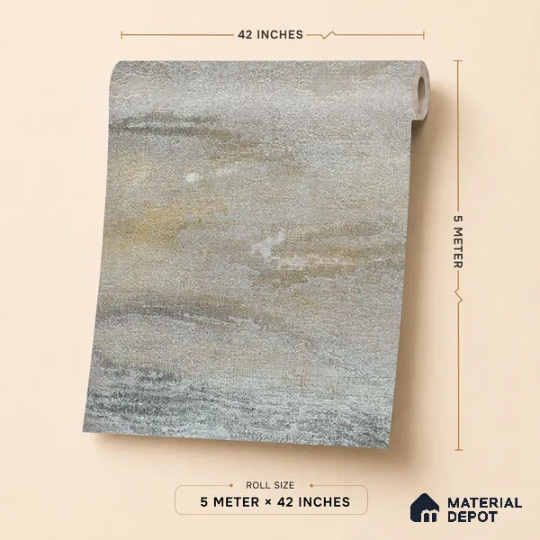 88104 | Grey Stone Streaks Textured Wallpaper - 5 Meter x 42 Inches, 57.41 Sq. Ft. (Min. 15% Wastage)