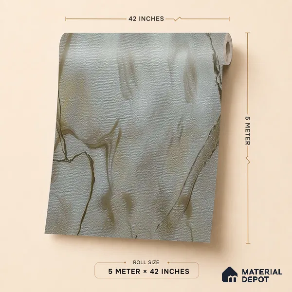88205 | 5 Meter x 42 Inches Marble Look Wallpaper - 57.41 Sq. Ft. | Minimum 10% wastage during installation
