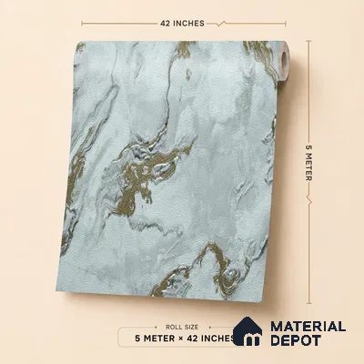 88401 | 5 Meter x 42 Inches Marble Look Wallpaper - 57.41 Sq. Ft. | Minimum 10% wastage during installation