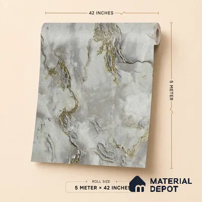 88403 | 5 Meter x 42 Inches Marble Look Wallpaper - 57.41 Sq. Ft. | Minimum 10% wastage during installation