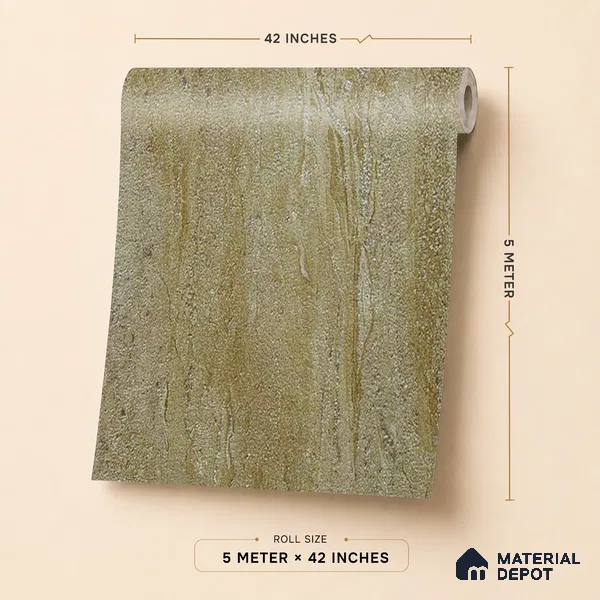 88701 | Tan Travertine Streaks Textured Wallpaper - 5 Meter x 42 Inches, 57.41 Sq. Ft. (Min. 15% Wastage)