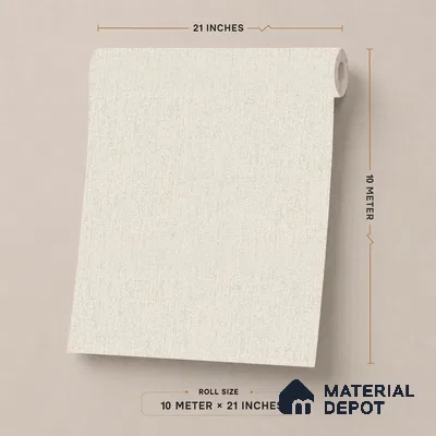 9030 | Warm Cream Fine Solid Patterned Wallpaper - 10 Meter x 21 Inch, 57 Sq. Ft. (Min. 15% Wastage)