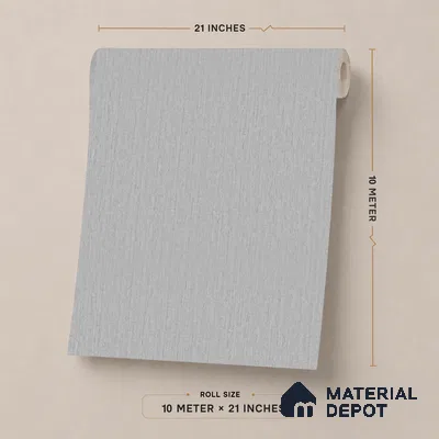 9033 | Mid Grey Fine Solid Patterned Wallpaper - 10 Meter x 21 Inch, 57 Sq. Ft. (Min. 15% Wastage)
