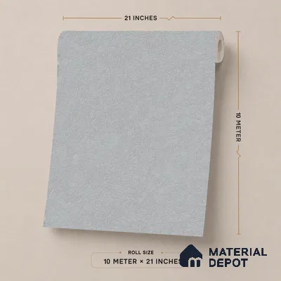 9064 | Silver Grey Plain Solid Patterned Wallpaper - 10 Meter x 21 Inch, 57 Sq. Ft. (Min. 15% Wastage)