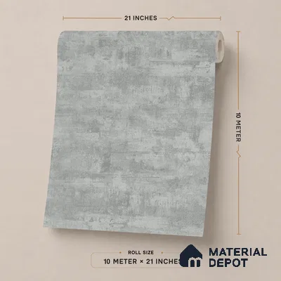 9074 | Mid Grey Streaked Plaster Patterned Wallpaper - 10 Meter x 21 Inch, 57 Sq. Ft. (Min. 15% Wastage)