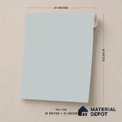 9041 | Pale Blue Plain Solid Patterned Wallpaper - 10 Meter x 21 Inch, 57 Sq. Ft. (Min. 15% Wastage)