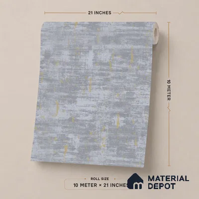 9050 | Lavender Grey & Gold Brushed Texture Patterned Wallpaper - 10 Meter x 21 Inch, 57 Sq. Ft. (Min. 15% Wastage)