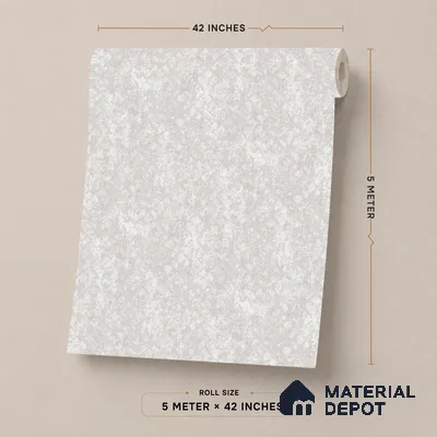 74038-1 | Warm Grey Crackle Plaster Patterned Wallpaper - 5 Meter x 42 Inch, 57.41 Sq. Ft. (Min. 15% Wastage)