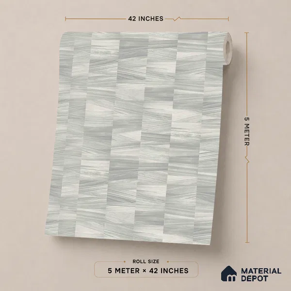 74049-3 | Grey Basketweave Wood Patterned Wallpaper - 5 Meter x 42 Inch, 57.41 Sq. Ft. (Min. 15% Wastage)