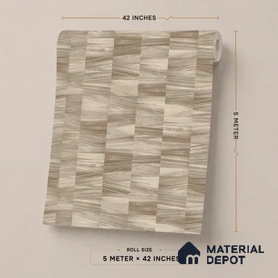 74049-4 | Walnut Brown Basketweave Patterned Wallpaper - 5 Meter x 42 Inch, 57.41 Sq. Ft. (Min. 15% Wastage)