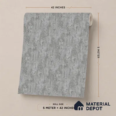 74044-3 | Cool Grey Weathered Plaster Patterned Wallpaper - 5 Meter x 42 Inch, 57.41 Sq. Ft. (Min. 15% Wastage)