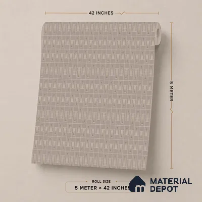 74040-4 | Warm Taupe Basketweave Dot Patterned Wallpaper - 5 Meter x 42 Inch, 57.41 Sq. Ft. (Min. 15% Wastage)