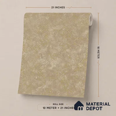 1145 | Gold Beige Weathered Trellis Patterned Wallpaper - 10 Meter x 21 Inches, 57.37 Sq. Ft. (Min. 15% Wastage)