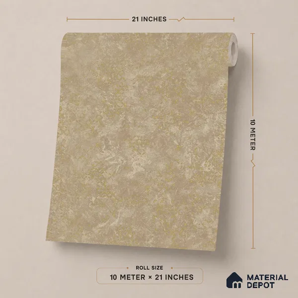 1145 | Gold Beige Weathered Trellis Patterned Wallpaper - 10 Meter x 21 Inches, 57.37 Sq. Ft. (Min. 15% Wastage)