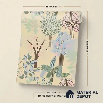 WK160-51 | 10 Meter x 21 Inches Tropical Look Wallpaper - 57.37 Sq. Ft. | Minimum 15% wastage during installation