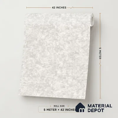 88666-2 | Pearl Grey Frosted Plaster Patterned Wallpaper - 5 Meter x 42 Inches, 57 Sq. Ft. (Min. 15% Wastage)