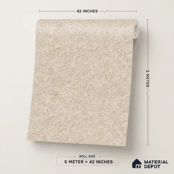 88667-2 | Warm Beige Crosshatch Weave Texture Patterned Wallpaper - 5 Meter x 42 Inches, 57 Sq. Ft. (Min. 15% Wastage)