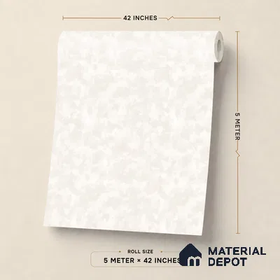 81377-1 | Soft White Cloudy Plaster Patterned Wallpaper - 5 Meter x 42 Inches, 57 Sq. Ft. (Min. 15% Wastage)