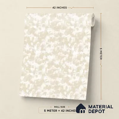 81377-2 | White and Sand Splotch Plaster Patterned Wallpaper - 5 Meter x 42 Inches, 57 Sq. Ft. (Min. 15% Wastage)