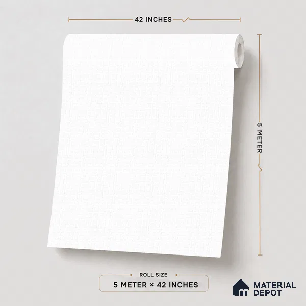 485-1 | 5 Meter x 42 Inches Fabric Look Wallpaper - 57.43 Sq. Ft. | Minimum 10% wastage during installation