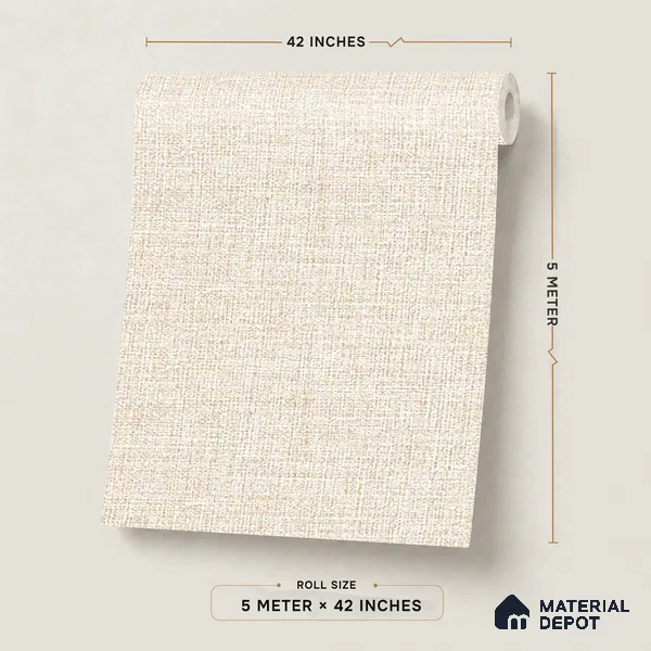 485-4 | 5 Meter x 42 Inches Fabric Look Wallpaper - 57.43 Sq. Ft. | Minimum 10% wastage during installation