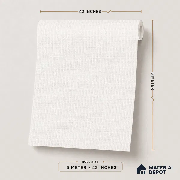 490-2 | 5 Meter x 42 Inches Fabric Look Wallpaper - 57.43 Sq. Ft. | Minimum 10% wastage during installation