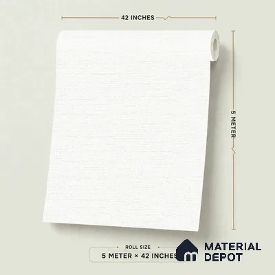424-2 | White Fine Linen Textured Wallpaper - 5 Meter x 42 Inches, 57.43 Sq. Ft. (Min. 15% Wastage)
