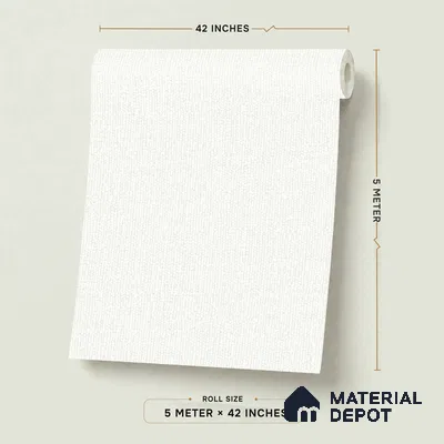 423-1 | Off-White Fine Linen Textured Wallpaper - 5 Meter x 42 Inches, 57.43 Sq. Ft. (Min. 15% Wastage)