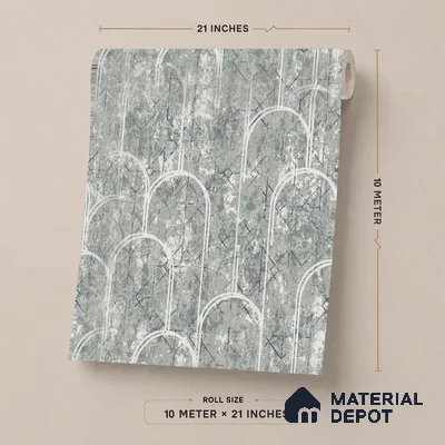 1155 | Grey & White Arch Column Patterned Wallpaper - 10 Meter x 21 Inches, 57.37 Sq. Ft. (Min. 15% Wastage)