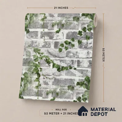 WP-1431 | 9.5 Meter x 21 Inches Brick Look Wallpaper - 54 Sq. Ft. | Minimum 15% wastage during installation
