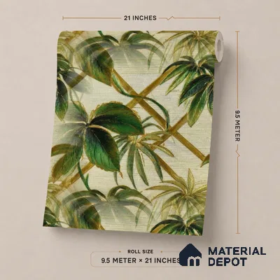 WP-1410 | 9.5 Meter x 21 Inches Tropical Look Wallpaper - 54 Sq. Ft.  | Minimum 15% wastage during installation