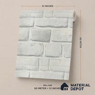 WP-1443 | 9.5 Meter x 21 Inches Brick Look Wallpaper - 54 Sq. Ft.  | Minimum 15% wastage during installation