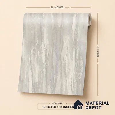 A78502 | Grey Dripping Streaks Textured Wallpaper - 10 Meter x 21 Inches, 57.41 Sq. Ft.