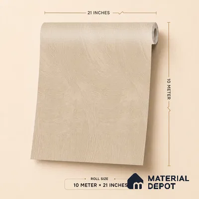 A78704 | Beige Plaster Swirl Textured Wallpaper - 10 Meter x 21 Inches, 57.41 Sq. Ft.