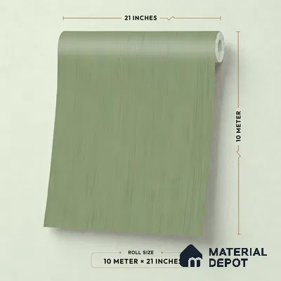 13341 | Sage Green Brushed Texture Patterned Wallpaper - 10 Meter x 21 Inch, 57 Sq. Ft.