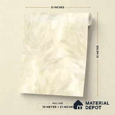 13346 | Cream Pampas Plumes Floral Wallpaper - 10 Meter x 21 Inch, 57 Sq. Ft.