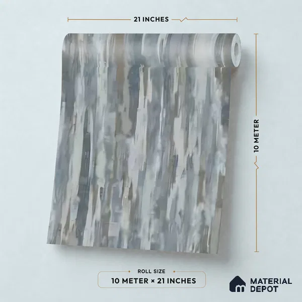 13356 | Blue Grey Brushed Texture Patterned Wallpaper - 10 Meter x 21 Inch, 57 Sq. Ft.
