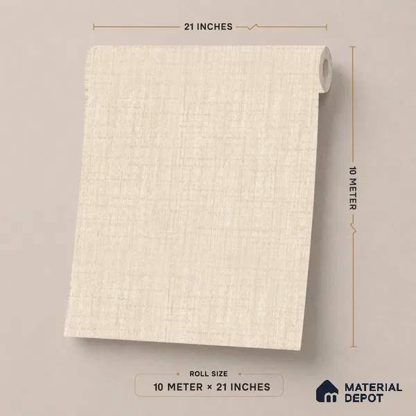 51244107 | 10 Meter x 21 Inch  Fabric Look Wallpaper - 57 Sq. Ft.