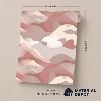 51244003 | Blush Pink Abstract Patterned Wallpaper - 10 Meter x 21 Inch, 57 Sq. Ft.