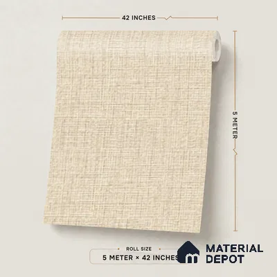 10334-2 | 5 Meter x 42 Inches Fabric Look Wallpaper - 57 Sq. Ft.