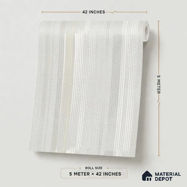 10329-1 | 5 Meter x 42 Inches Fabric Look Wallpaper - 57 Sq. Ft.