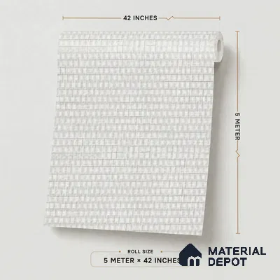 10328-2 | Grey Coarse Basketweave Patterned Wallpaper - 5 Meter x 42 Inches, 57 Sq. Ft.