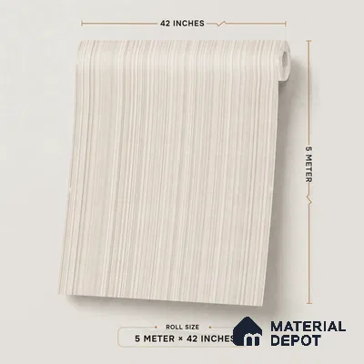 10324-3 | Taupe Fine Vertical Stripe Patterned Wallpaper - 5 Meter x 42 Inches, 57 Sq. Ft.
