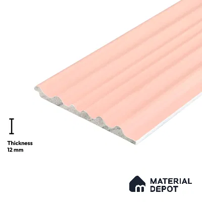 Pink Plain Colour Louver PN 00516 9.5 ft x 4.8 inch Charcoal Panel - 12 mm | Suitable for Feature Wall, TV Unit & Living Room | Width is Subjected to 5% Variation
