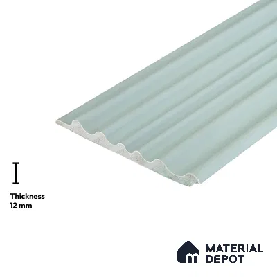 Green Plain Colour Look PN 00521 9.5 ft x 4.8 inch Charcoal Panel - 12 mm | Suitable for Feature Wall, TV Unit & Living Room | Width is Subjected to 5% Variation