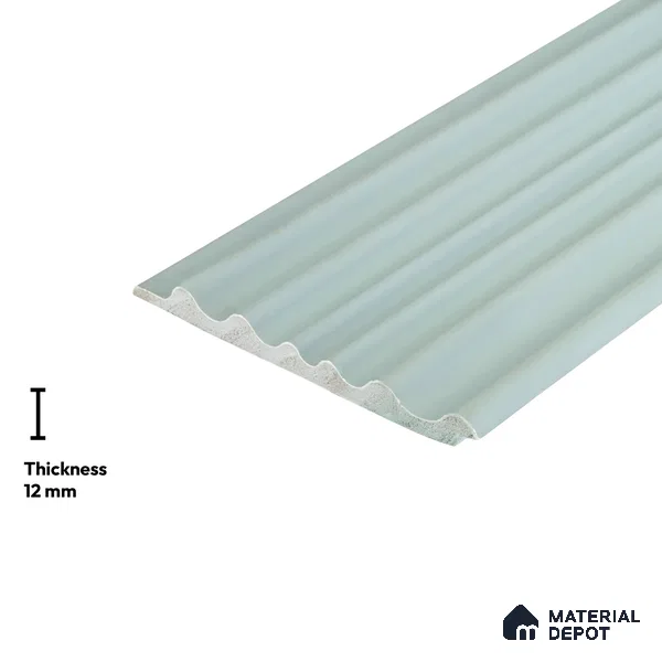 Green Plain Colour Look PN 00521 9.5 ft x 4.8 inch Charcoal Panel - 12 mm | Suitable for Feature Wall, TV Unit & Living Room | Width is Subjected to 5% Variation